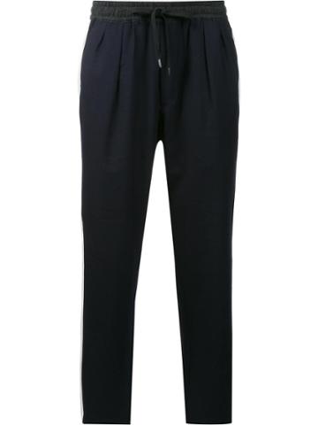 F.s.z Drawstring Tapered Trousers, Men's, Grey, Virgin Wool
