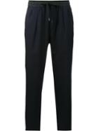 F.s.z Drawstring Tapered Trousers, Men's, Grey, Virgin Wool