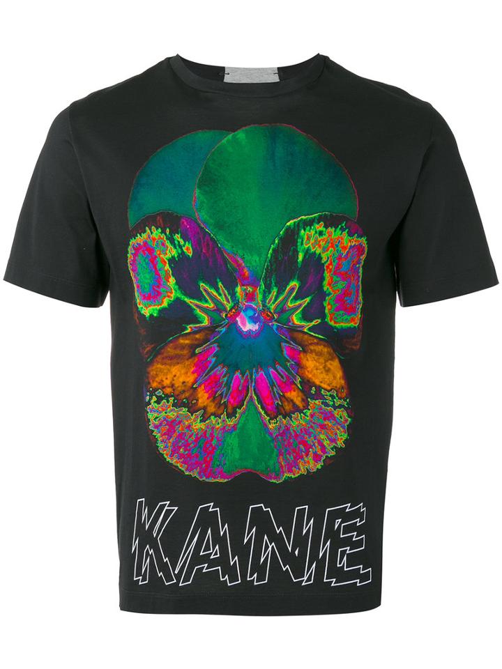 Christopher Kane Jumbo Pansy T-shirt, Men's, Size: Large, Black, Cotton