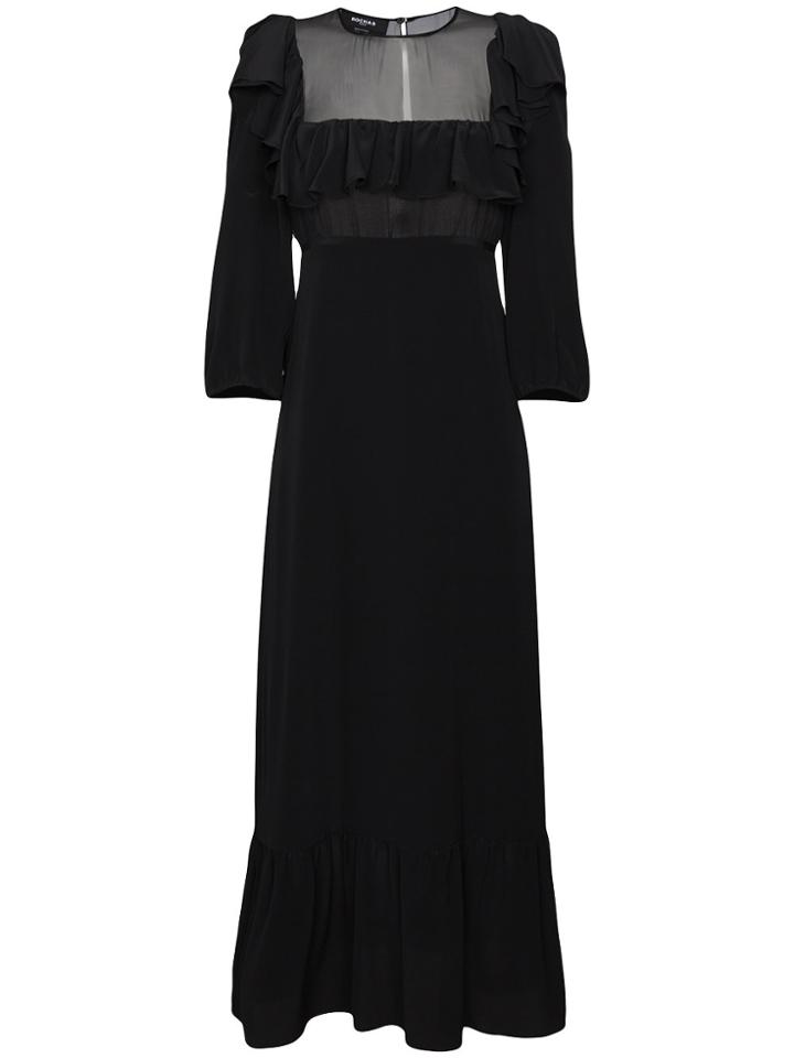 Rochas Silk Sheer Dress - Black