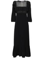 Rochas Silk Sheer Dress - Black