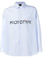 Omc Panelled Print Tailored Shirt - Blue