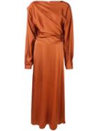Oscar De La Renta Open Back Dress - Orange