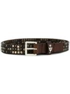 Htc Hollywood Trading Company Studded Buckle Belt - Brown