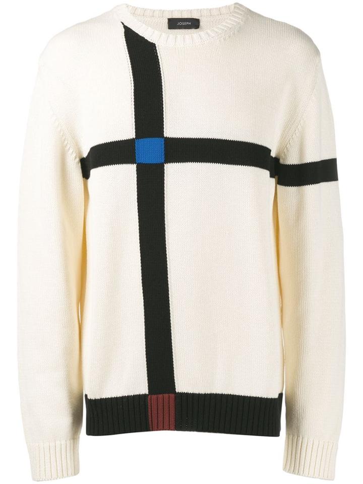 Joseph Colour-block Embroidered Sweater - Neutrals