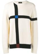 Joseph Colour-block Embroidered Sweater - Neutrals