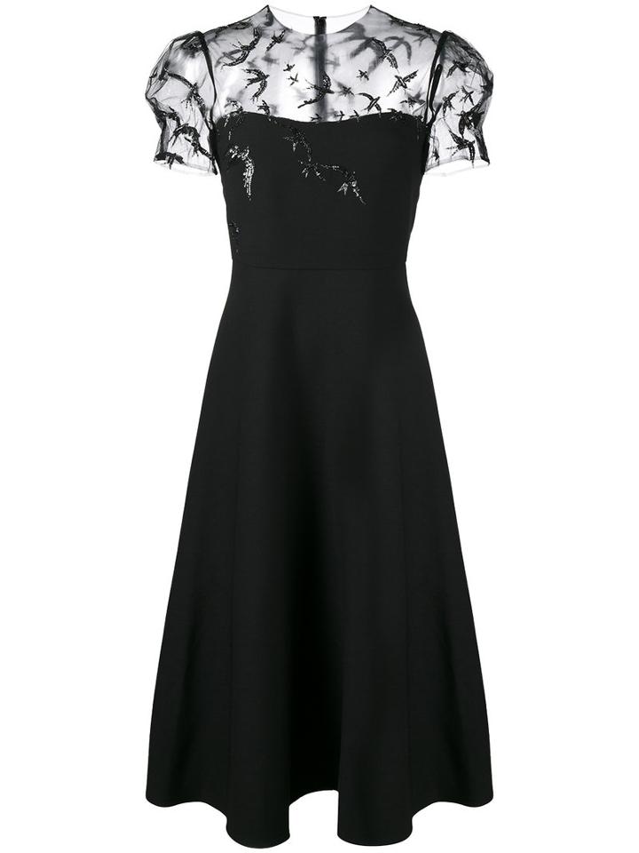 Valentino - Sequin Embellished Sheer Dress - Women - Silk/polyamide/polyester/metallic Fibre - 40, Women's, Black, Silk/polyamide/polyester/metallic Fibre