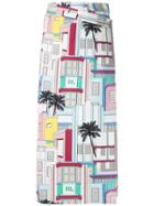 Reinaldo Lourenço Printed Midi Pencil Skirt - Multicolour