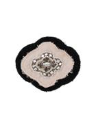 Prada Flower Embellished Brooch - White