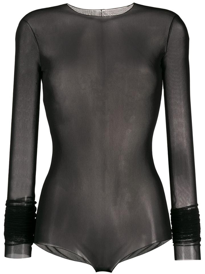 Philosophy Di Lorenzo Serafini Stretch Tulle Body Blouse - Black