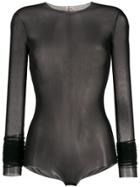 Philosophy Di Lorenzo Serafini Stretch Tulle Body Blouse - Black