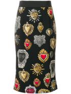 Dolce & Gabbana Sacred Heart Print Cady Skirt - Unavailable
