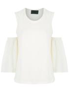 Andrea Bogosian Cold Shoulder Top - White
