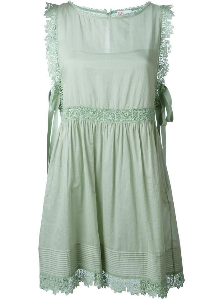 Red Valentino Lace Trim Dress