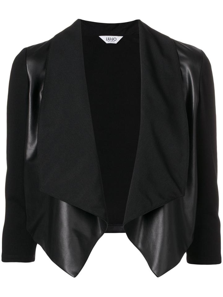 Liu Jo Cropped Waterfall Jacket - Black