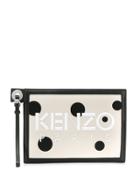 Kenzo Contrast Logo Clutch - Neutrals
