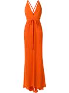 Haider Ackermann - Pleated Detail Dress - Women - Polyester - 36, Yellow/orange, Polyester