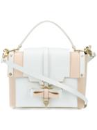 Niels Peeraer Bow Front Satchel, Women's, White, Leather