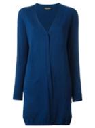 Twin-set Long Cardigan, Women's, Size: Xl, Blue, Cotton/cashmere