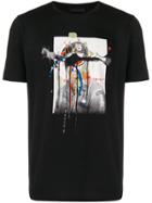 Diesel Black Gold T-shirt With Multiple Prints