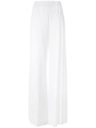 Capucci Wide Leg Trousers, Women's, Size: 40, White, Acetate/viscose/spandex/elastane