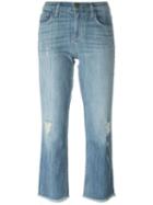 Current/elliott Cropped Jeans, Women's, Size: 28, Blue, Cotton/spandex/elastane