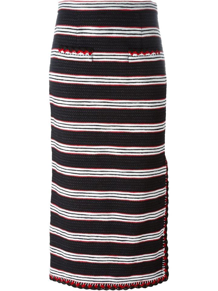 Boutique Moschino Striped Woven Skirt