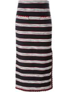 Boutique Moschino Striped Woven Skirt