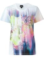 Just Cavalli Front Print T-shirt, Women's, Size: Medium, White, Cotton/spandex/elastane