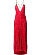 Alessandra Rich Embroidered Plunge Dress