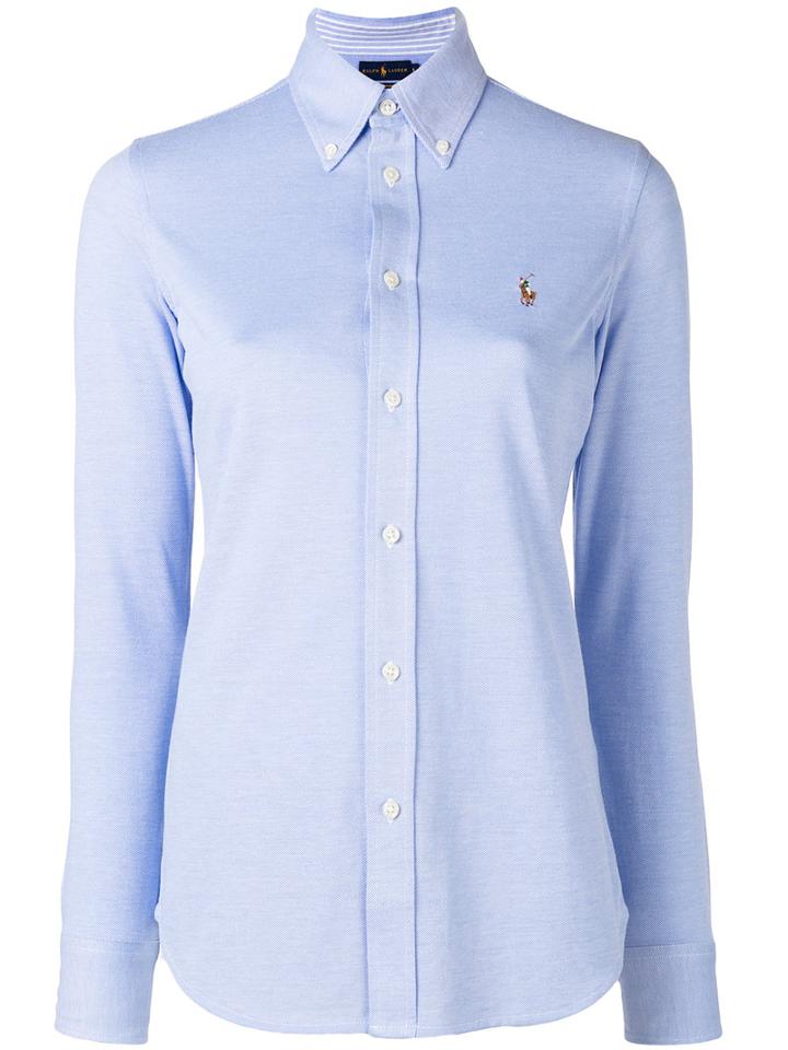 Polo Ralph Lauren Classic Logo Shirt, Women's, Size: Small, Blue, Cotton