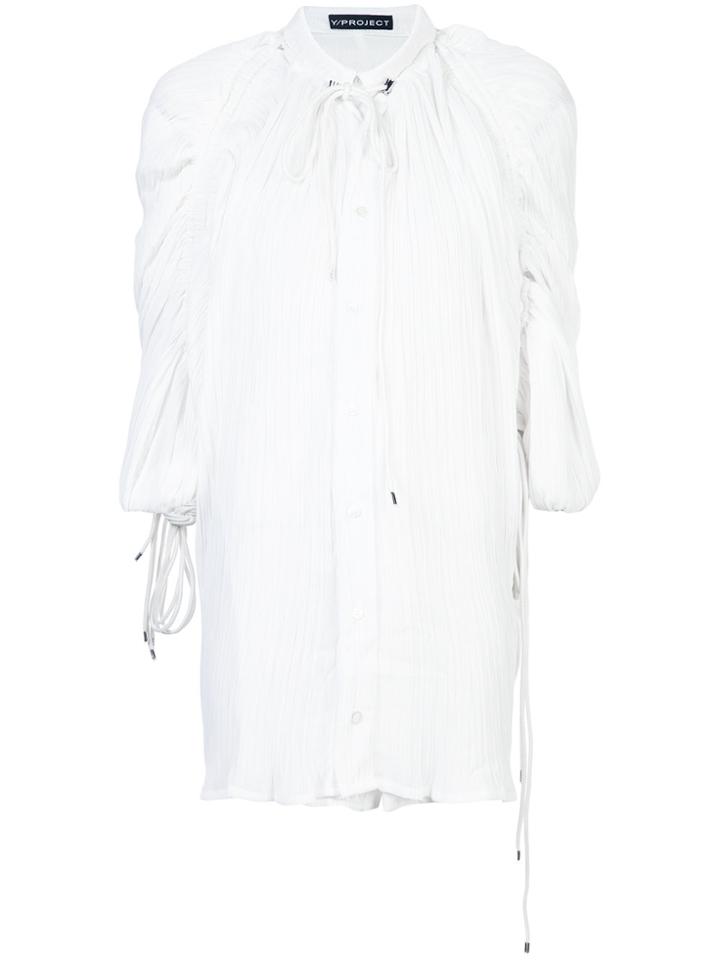 Y / Project Pleated Shirt - White