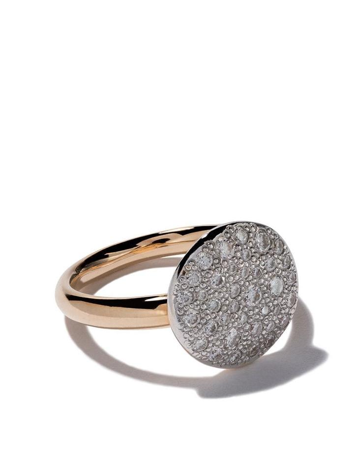 Pomellato 18kt Rose Gold Sabbia Diamond Ring - White