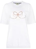 Fendi Embellished Crew Neck T-shirt - White