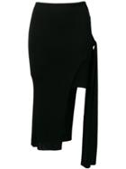 Jacquemus Asymmetric Gathered Skirt - Black