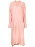Marni - Flutter Dress - Women - Silk/acetate - 46, Women's, Pink/purple, Silk/acetate