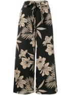 Polo Ralph Lauren Wide-leg Floral Trousers - Black