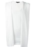 Unconditional Sleeveless Hooded Waistcoat, Men's, Size: Small, White, Viscose