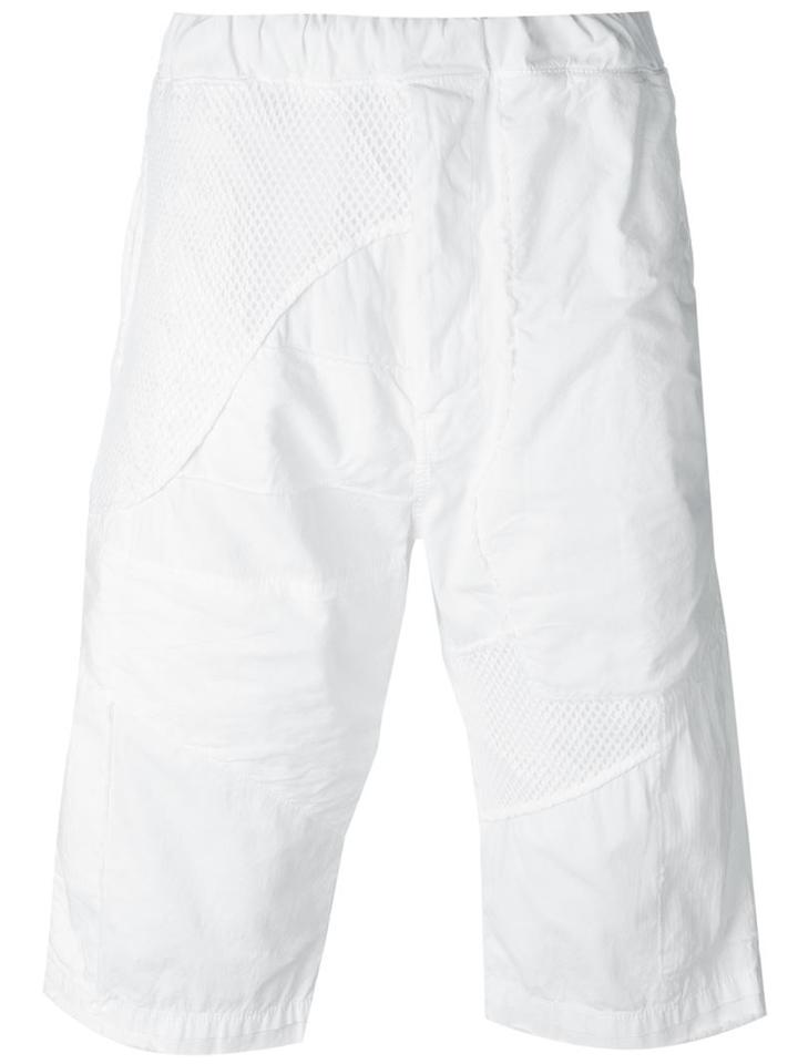 Alexandre Plokhov Panelled Shorts, Men's, Size: 48, White, Cotton/spandex/elastane