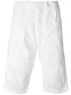 Alexandre Plokhov Panelled Shorts, Men's, Size: 48, White, Cotton/spandex/elastane