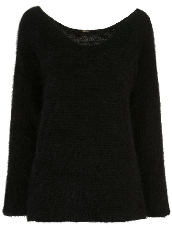Adam Lippes Fluffy Scoop Neck Jumper - Black