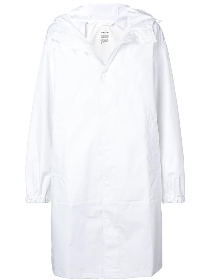 Helmut Lang Oversized Hooded Coat - White