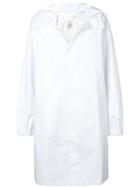 Helmut Lang Oversized Hooded Coat - White