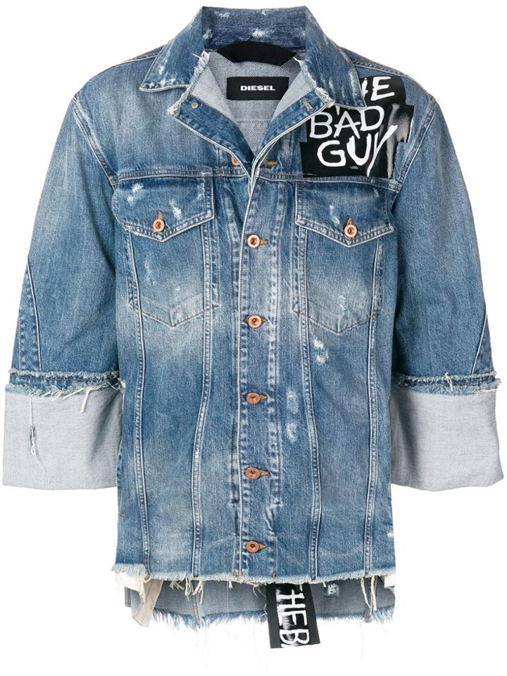 Diesel Deconstructed Denim Jacket - Blue