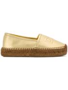 Dolce & Gabbana Logo Stamp Espadrilles - Metallic