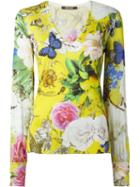Roberto Cavalli 'wonderland' V-neck Sweater