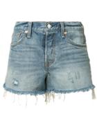 Levi's Distressed Denim Shorts, Women's, Size: 24, Blue, Cotton