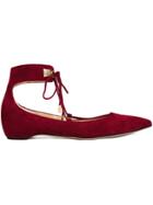 Paul Andrew Ankle Strap Ballerinas - Red