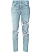Grlfrnd - Distressed Skinny Jeans - Women - Cotton - 25, Blue, Cotton