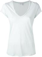 James Perse - V-neck T-shirt - Women - Cotton - 0, Women's, Blue, Cotton